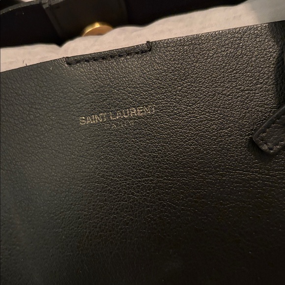 Yves Saint Laurent Black Leather Tote - Picture 8 of 14